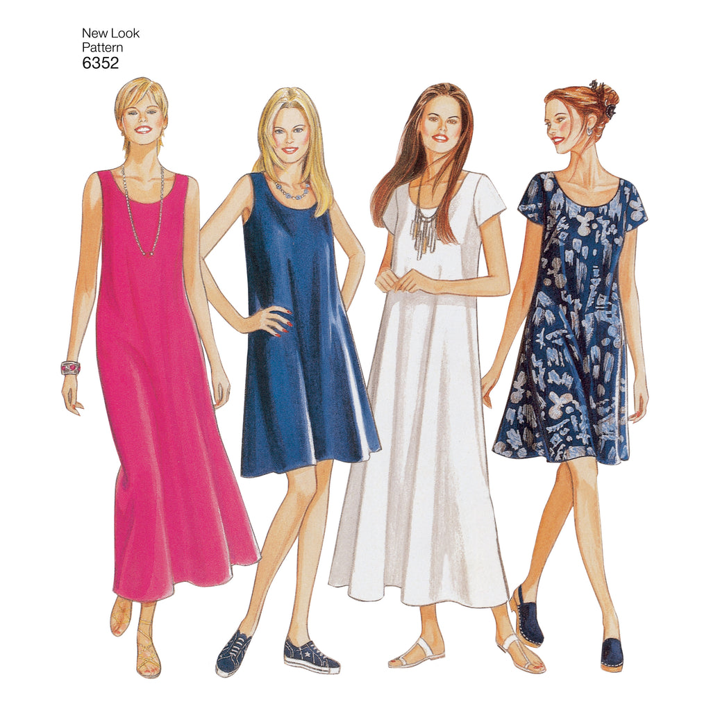 Simplicity New Look Pattern 6096 Misses Dresses with Length and