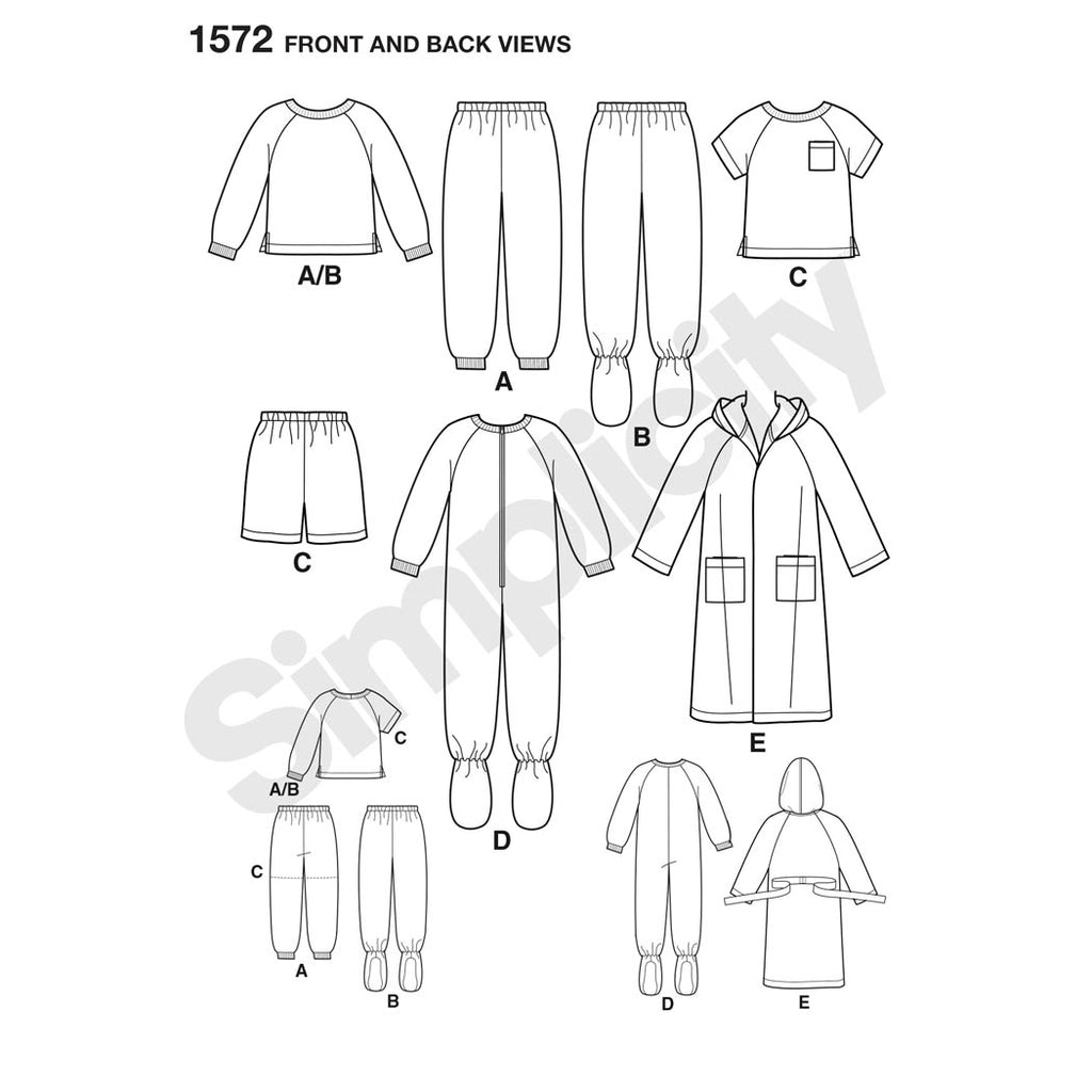 Simplicity 1572 - Toddlers' and Child's Sleepwear and Robe | Sewing ...