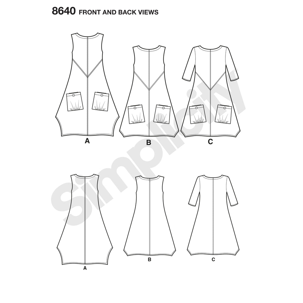 Simplicity 8640 - Women’s / Plus Size Dress or Tunic | Sewing Patterns ...