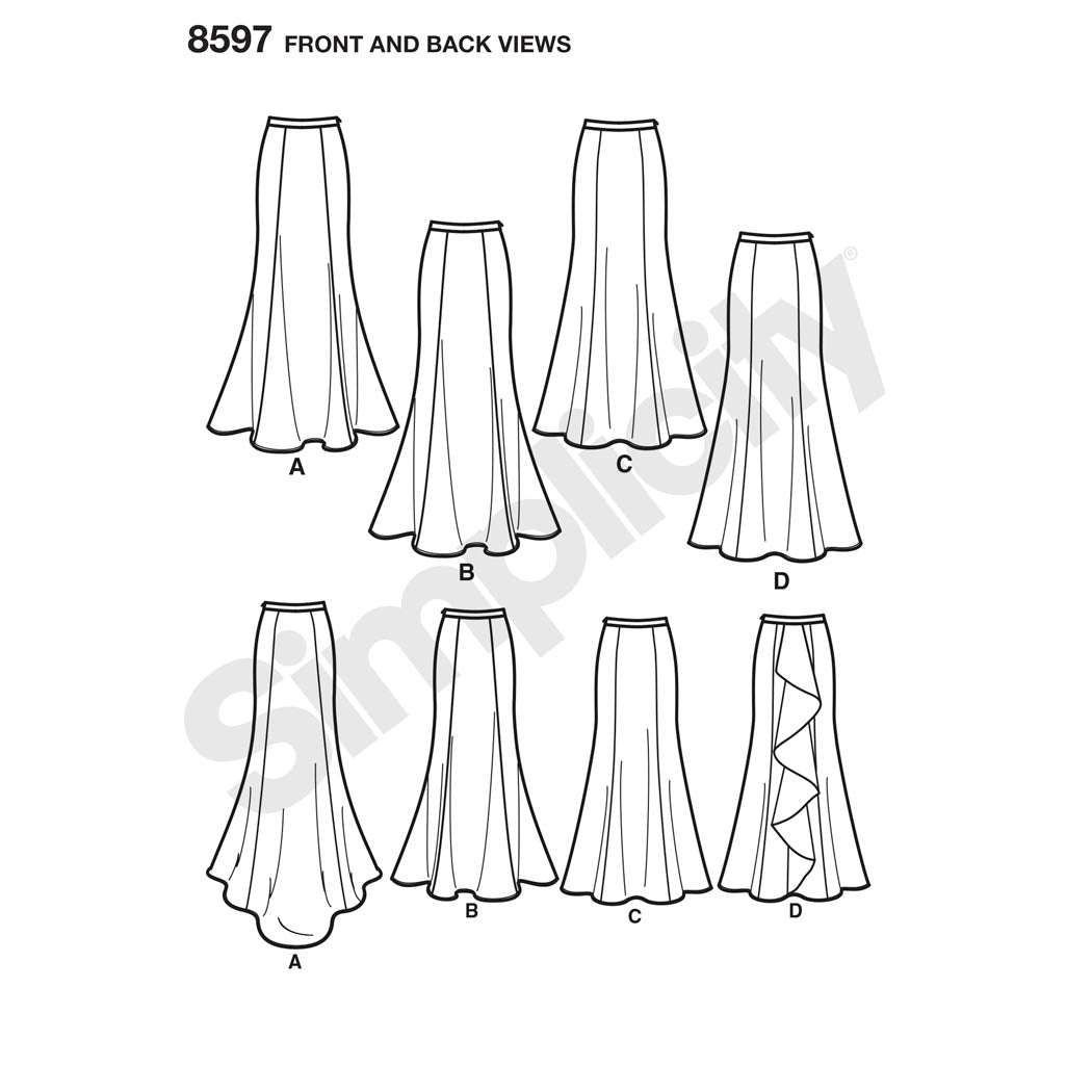 Simplicity 8597 - Women's Special Occasion Skirts | Sewing Patterns ...
