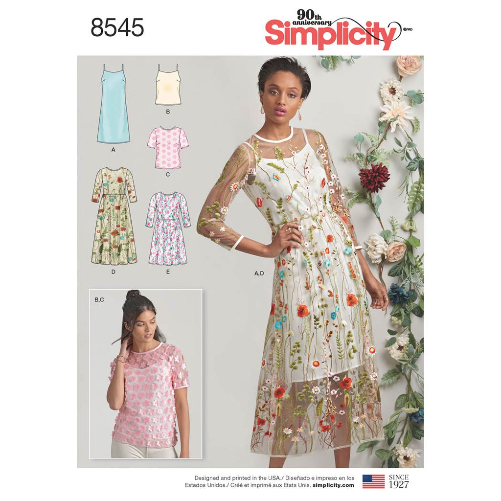 Simplicity Sewing Pattern 8545 - Women’s / Petite Women’s Dress and Top