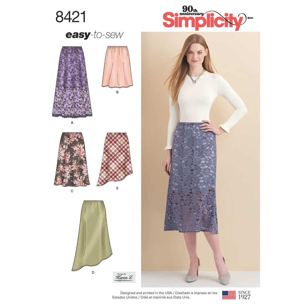 Simplicity 1559 Easy Skirt Sewing Pattern for Women, Easy Pants