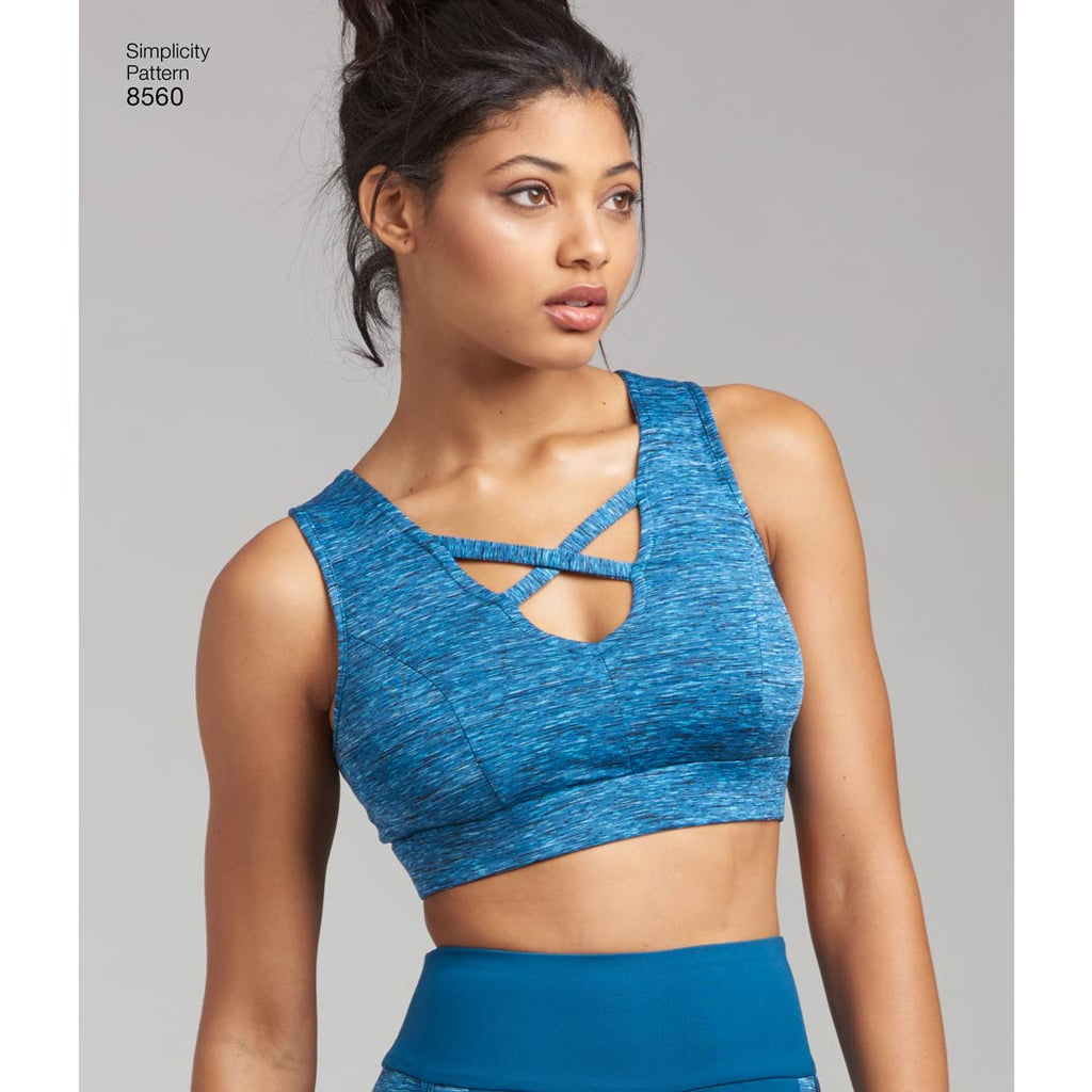 Simplicity 8560 Womens Knit Sports Bras Sewing Patterns My Sewing Box 