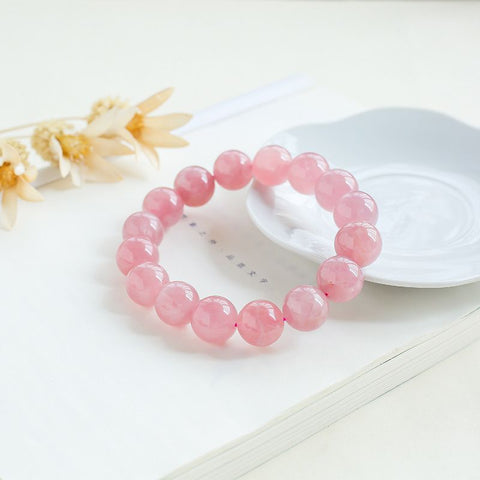 bracelet d'amour en quartz rose - cadeaux spirituels pour femmes