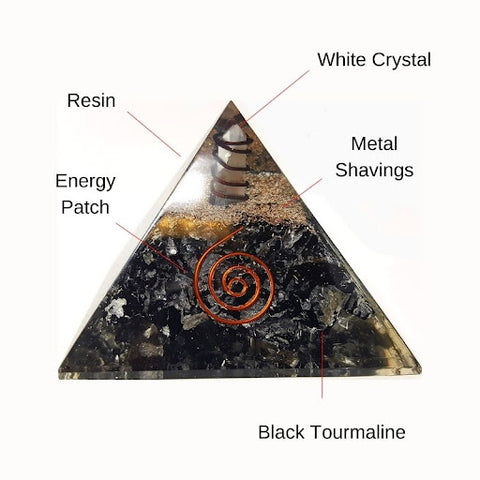 pyramide orgone en tourmaline noire