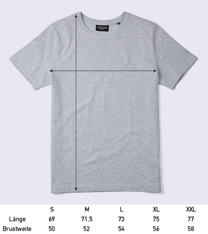Maßtabelle T-Shirt Heavy Jersey - Grey Melange