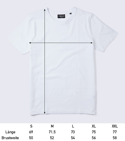Maßtabelle T-Shirt Heavy Jersey White