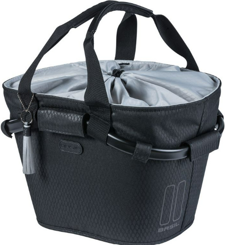 black front bike bag