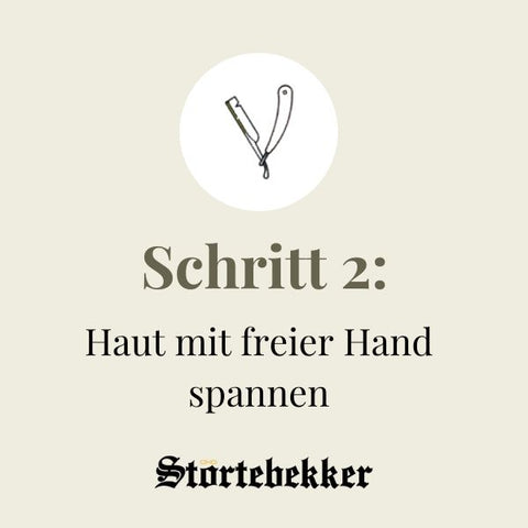 Schritt 2: Rasieren mit Rasiermesser