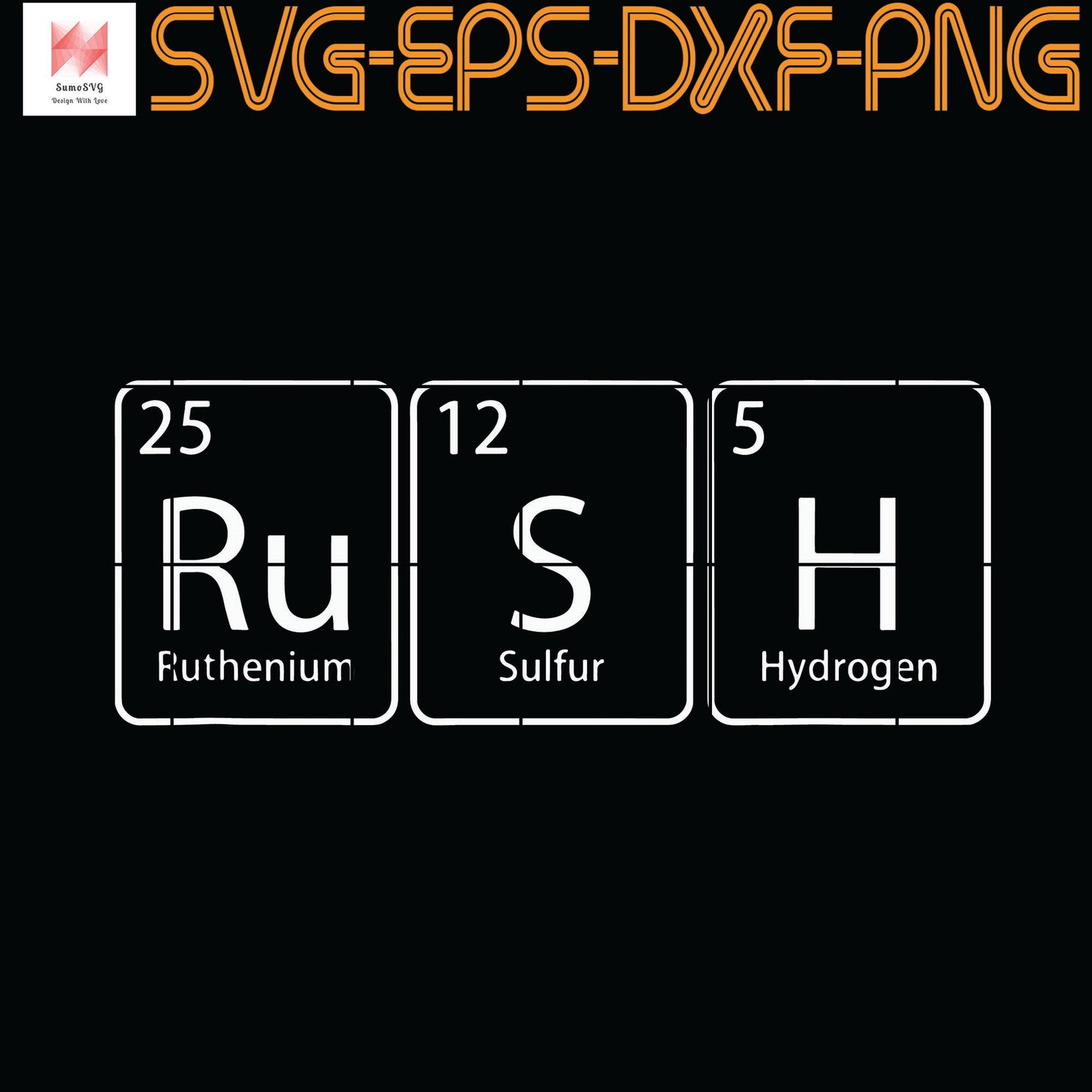 Download Rush Ru S H Periodic Table Element Chemistry Gift Quotes Svg Png Sumosvg