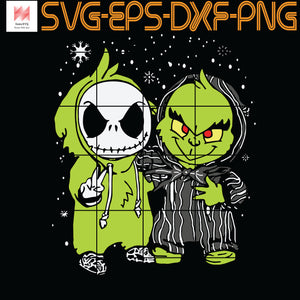 Download Baby Grinch And Jack Skellington Winter Christmas Grinch Dr Seuss S Sumosvg