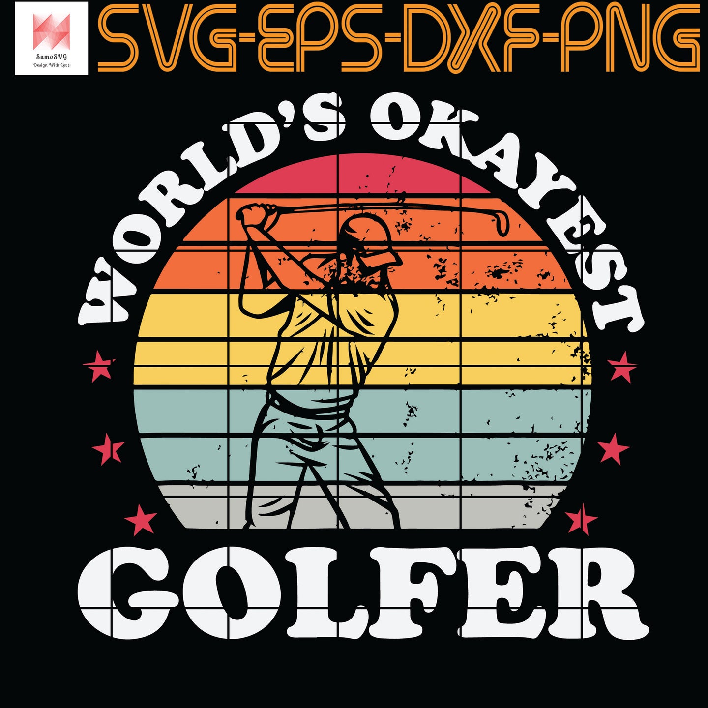 Download Worlds Okayest Golfer Golf Player Funny Golfing Dad Men Gift Quotes Sumosvg