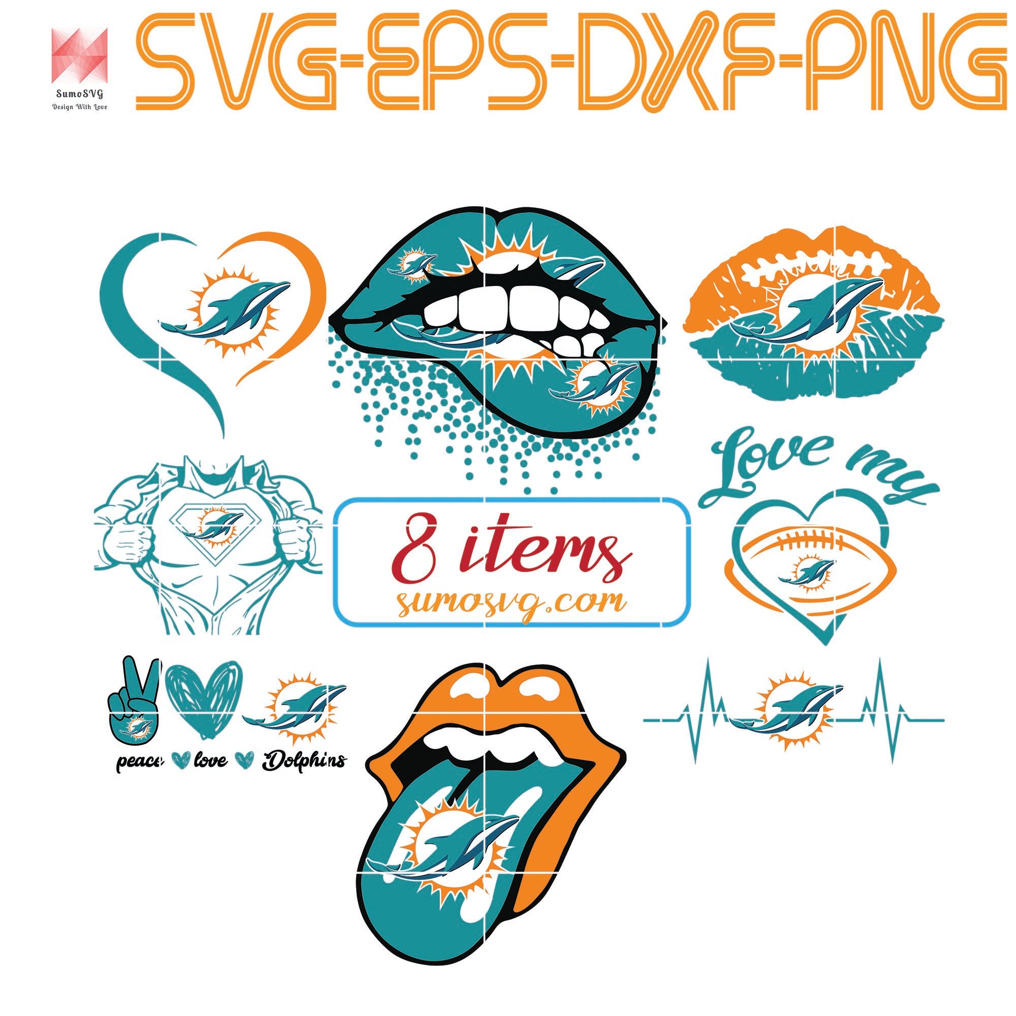 Download Miami Dolphins Bundle Svg Dolphins Svg Dolphins Girl Svg Dolphins B Sumosvg