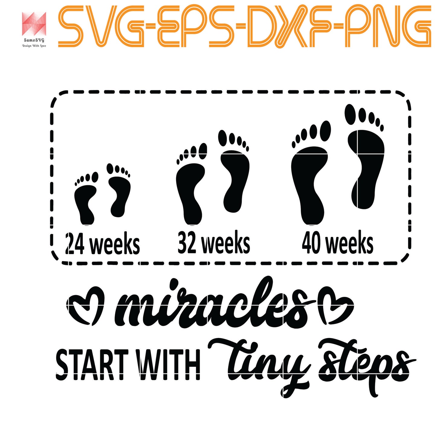 Download Miracles Start With Tiny Steps Baby Feet Nurse Quotes Svg Eps Dxf Sumosvg