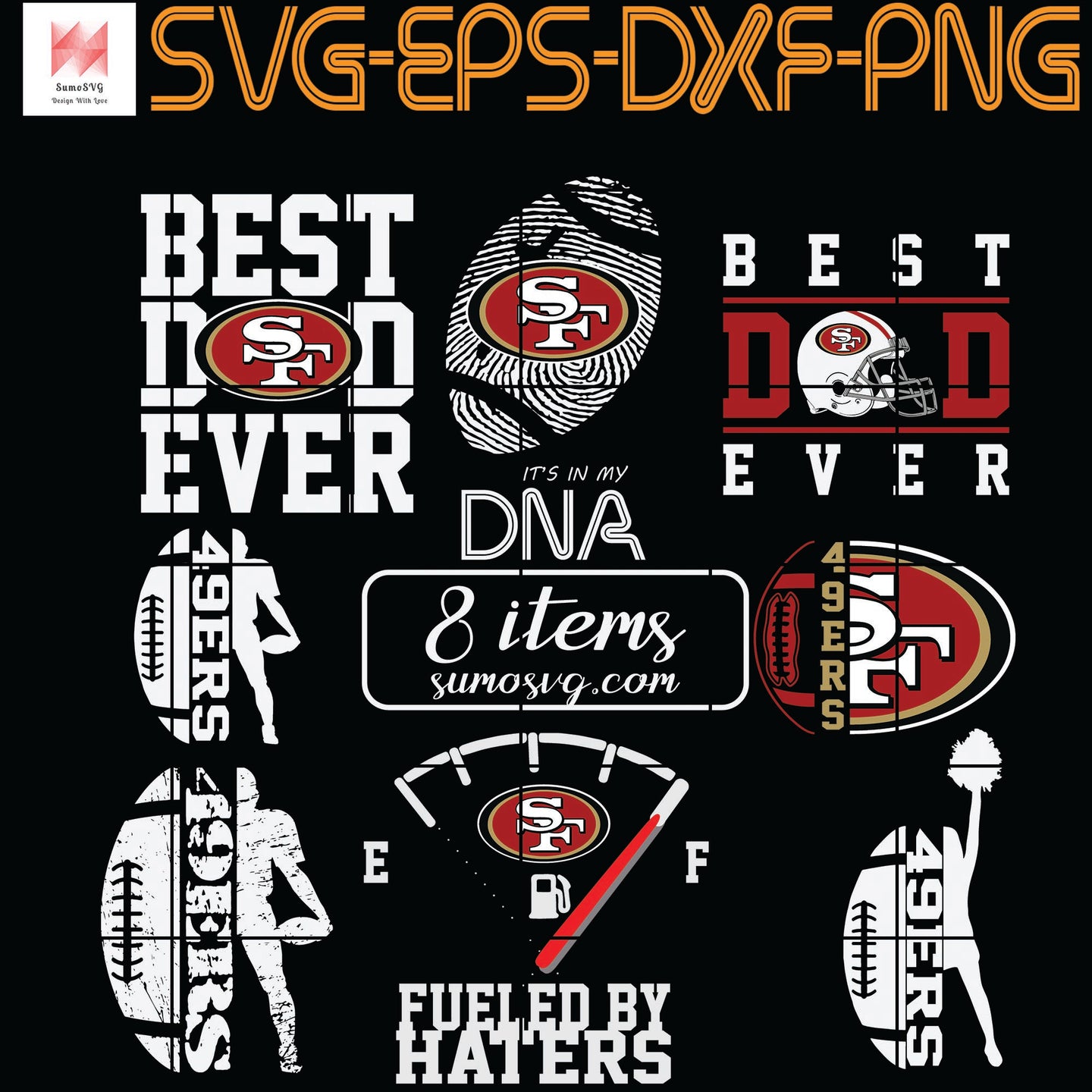 San Francisco 49ers Bundle Svg 49ers Svg 49ers Girl Svg 49ers Boy S Sumosvg