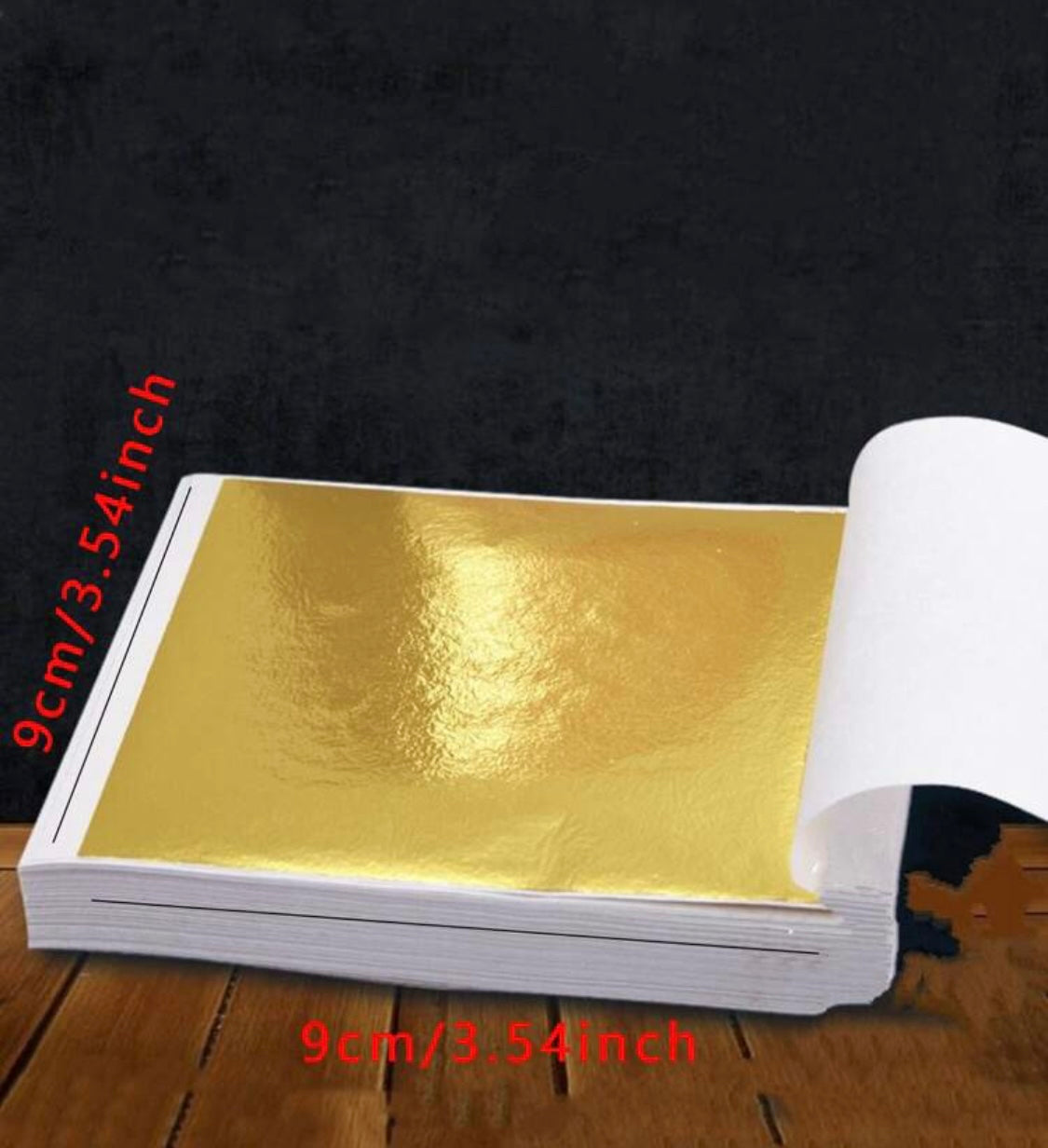 100Pcs Imitation Gold Foil Silver Copper Sheets Gilding Copper For Arts  Crafts Gilded Home Painting Gold Leaf Home Decorations
