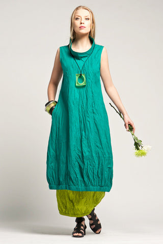 Verbena Dress in Emerald Carnaby