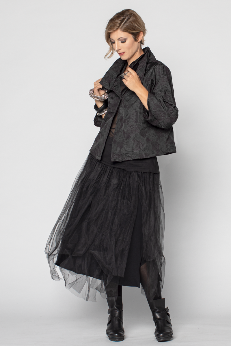 LUUKAA Ophelia Jacket in Black Floral | KALIYANA.COM