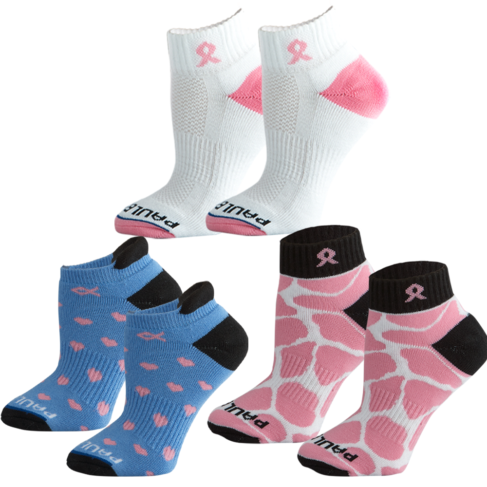 Pink Ribbon Variety Sock Block (3 total pairs) – Paul Bryan USA