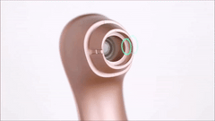 video image showing inside the satisfyer pro vibrator creating pulsating and vibration