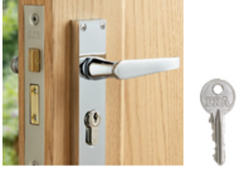 Mortice sash deadlock with euro cylinder key