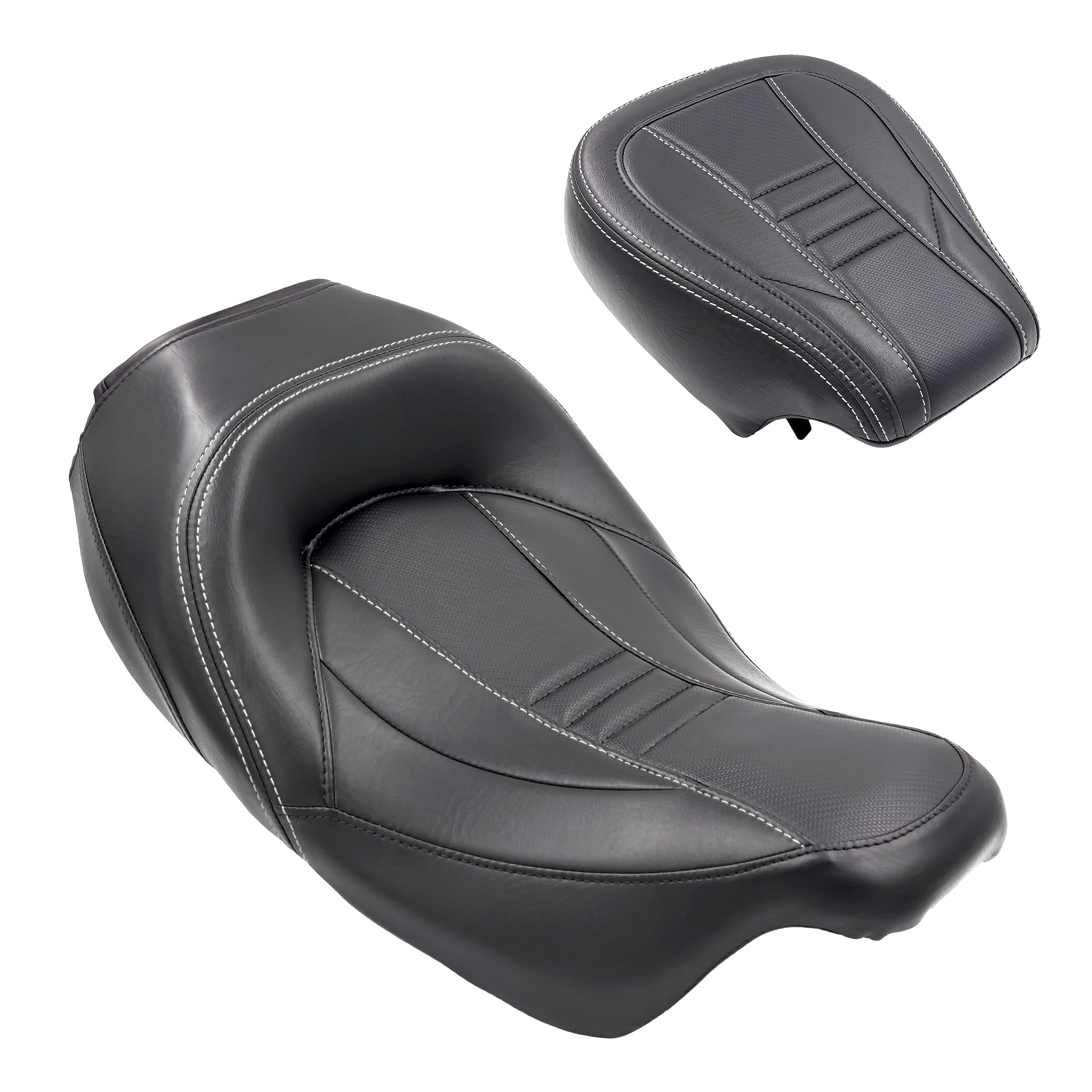 Image of CMC Solo and Passenger Seat and Passenger Pad Touring '08-'22 | Carbon Fiber