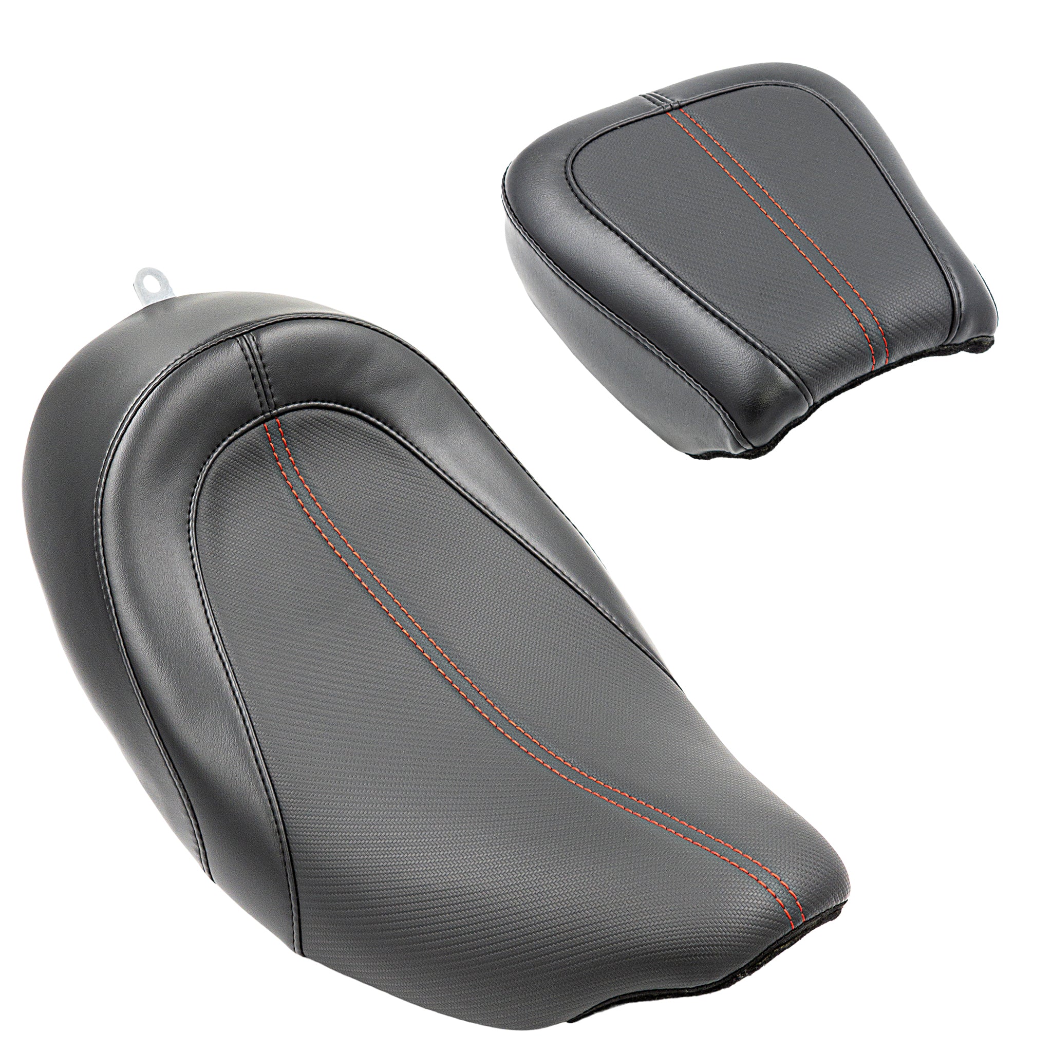 Image of CMC XL Solo Seat and Passenger Pad Touring '08-'22 | Carbon Fiber