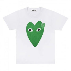 WHITE T-SHIRT WITH GREEN HEART