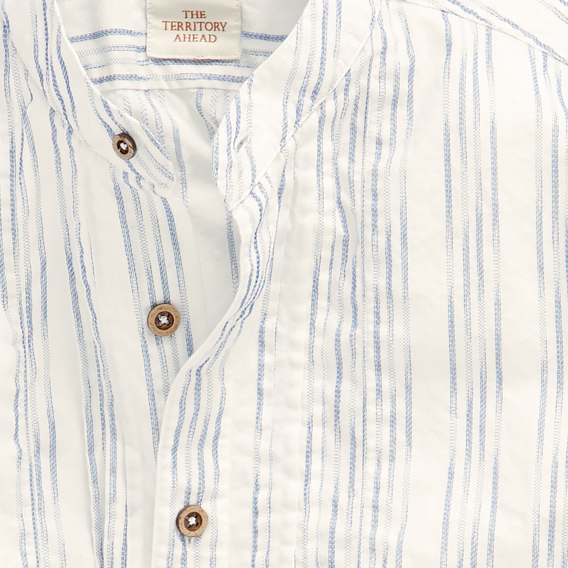 Holway Band Collar Striped Shirt – The Territory Ahead