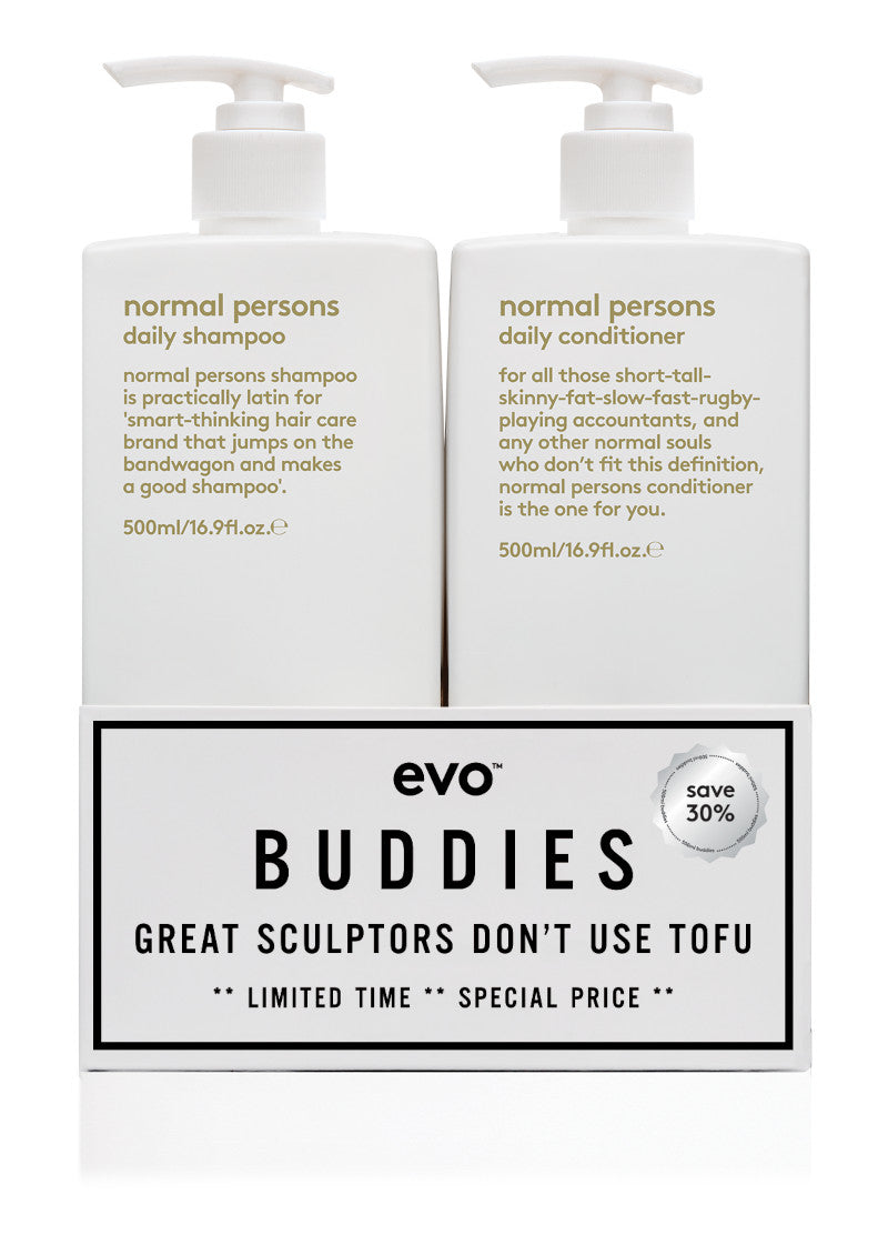 Billede af Evo - Normal Persons Buddies Shampoo & Conditioner 2x 500ml - Hos Frisøren & Baronen