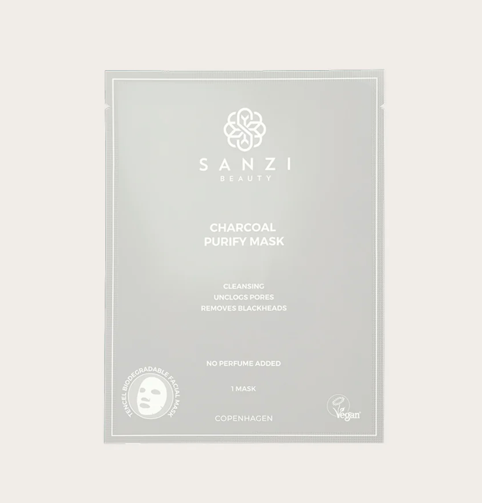 Se Sanzi Beauty Charcoal Purify Mask, 1stk, 25ml. hos Frisøren og Baronen