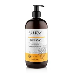 Se Alteya Organics - Økologisk Flydende Sæbe - Grapefruit & Orange 500ml - Hos Frisøren & Baronen hos Frisøren og Baronen