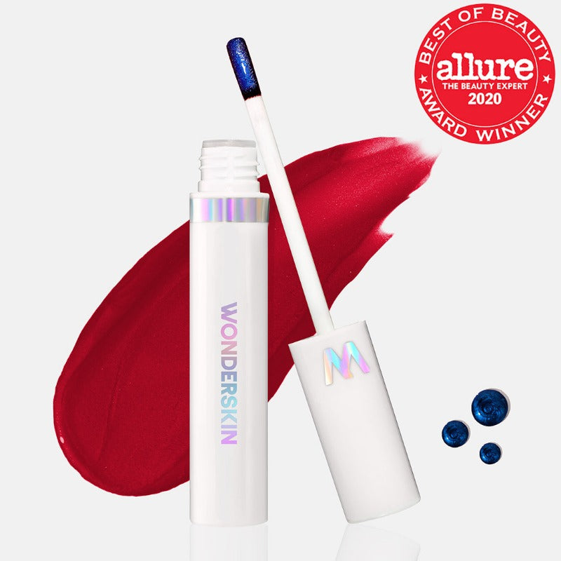 Se Wonderskin - Wonder Blading Lip Stain - Divine (Burgundy Red) - Kit - Hos Frisøren & Baronen hos Frisøren og Baronen