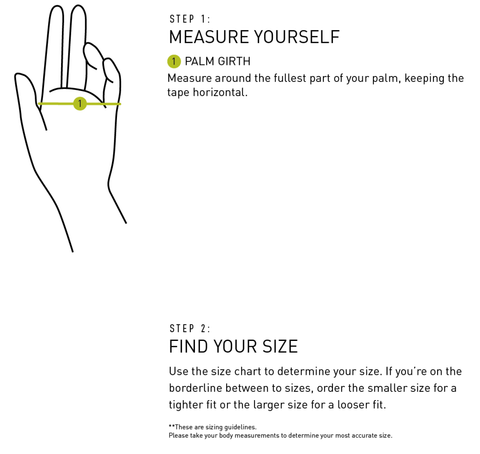 gloves size chart