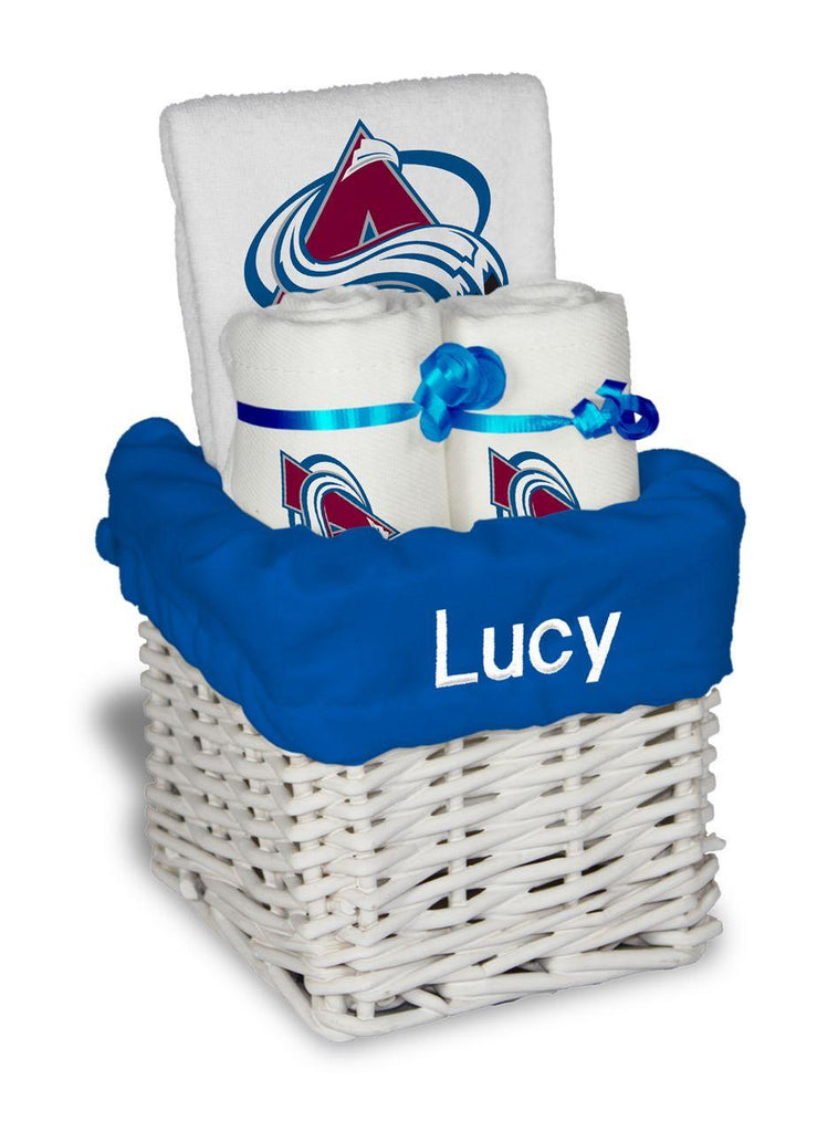 Personalized Colorado Avalanche Small Basket - 4 Items - Designs by Chad & Jake