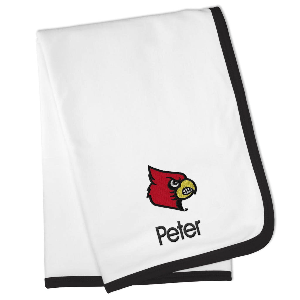 Personalized Louisville Cardinals MVP Baby Pixel Fleece Blanket