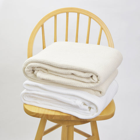 Bates Mill Store Cable Weave Cotton Blanket