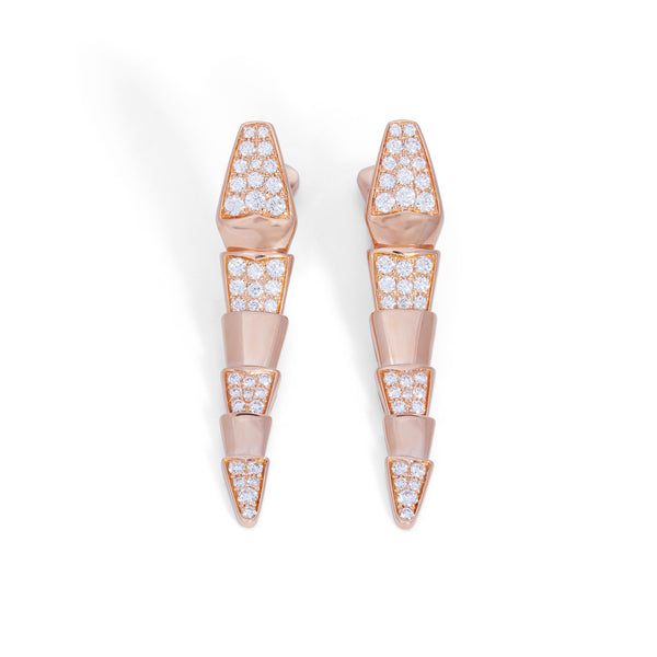 Bvlgari 'Serpenti Viper' Rose Gold and Diamond Earrings – CIRCA