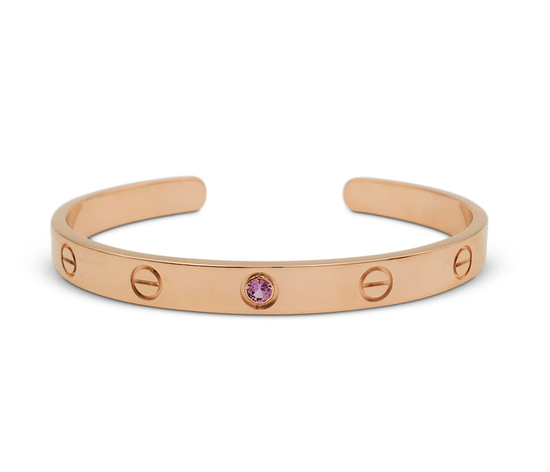 cartier pink gold open love bracelet