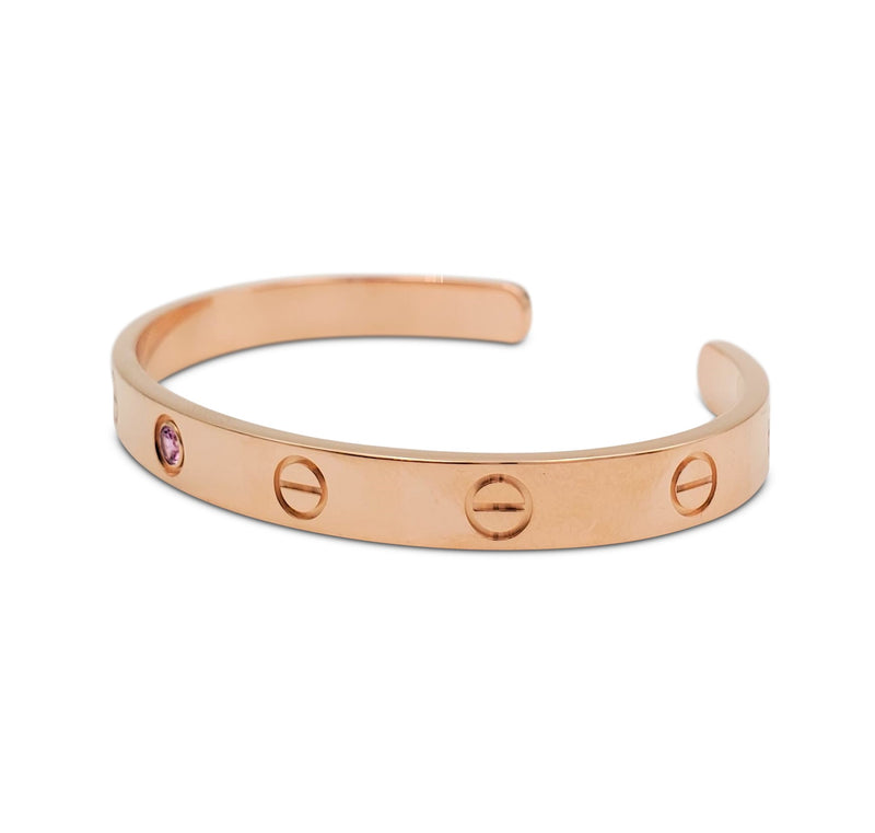 cartier rose gold love cuff