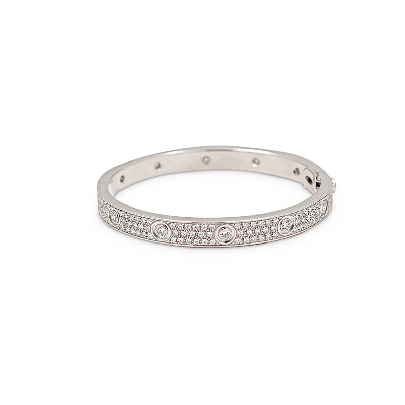 Cartier Love White Gold Diamond Bracelet Circa