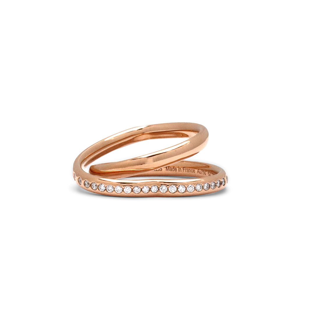 Hermès 'Vertige Coeur' Rose Gold Diamond Ring – CIRCA