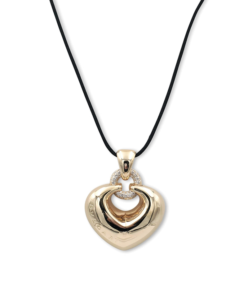 bvlgari puffed heart pendant