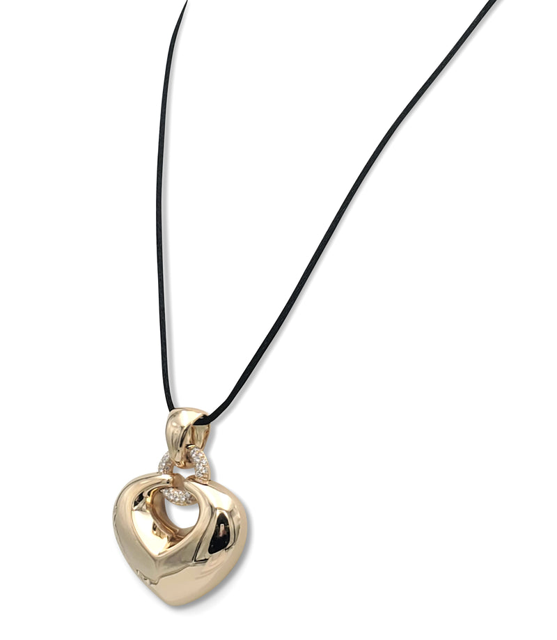 bvlgari puffed heart pendant