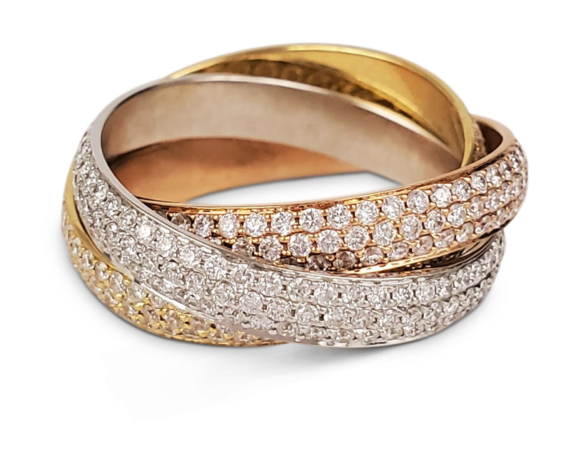 cartier pave diamond rolling ring