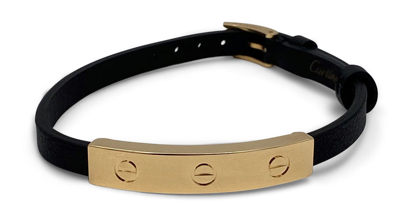 cartier love bracelet on leather strap