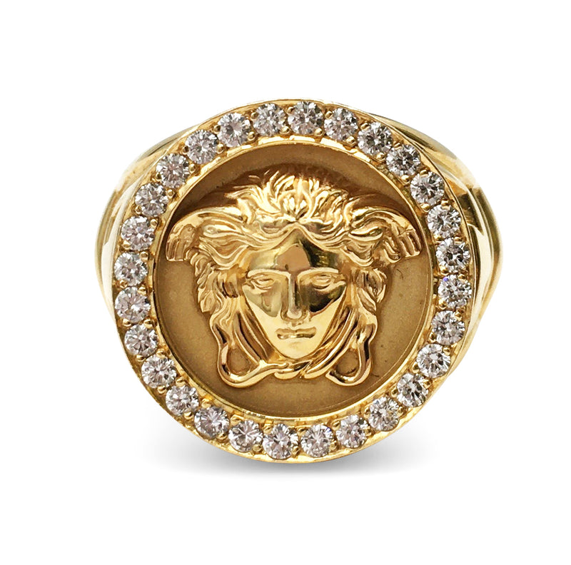 versace gold diamond ring