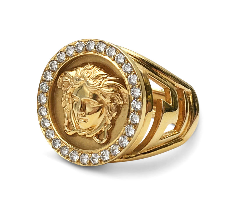versace ring with diamonds