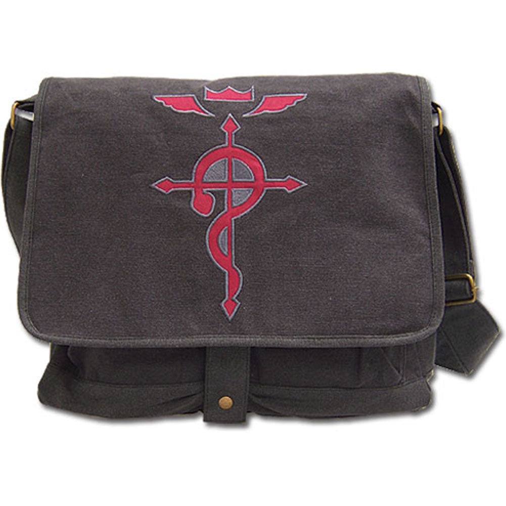 Fullmetal Alchemist Brotherhood Flamels Cross Anime Messenger Bag