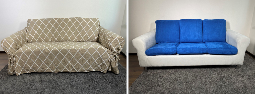 loose fit vs stretch tight slipcover